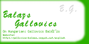 balazs gallovics business card